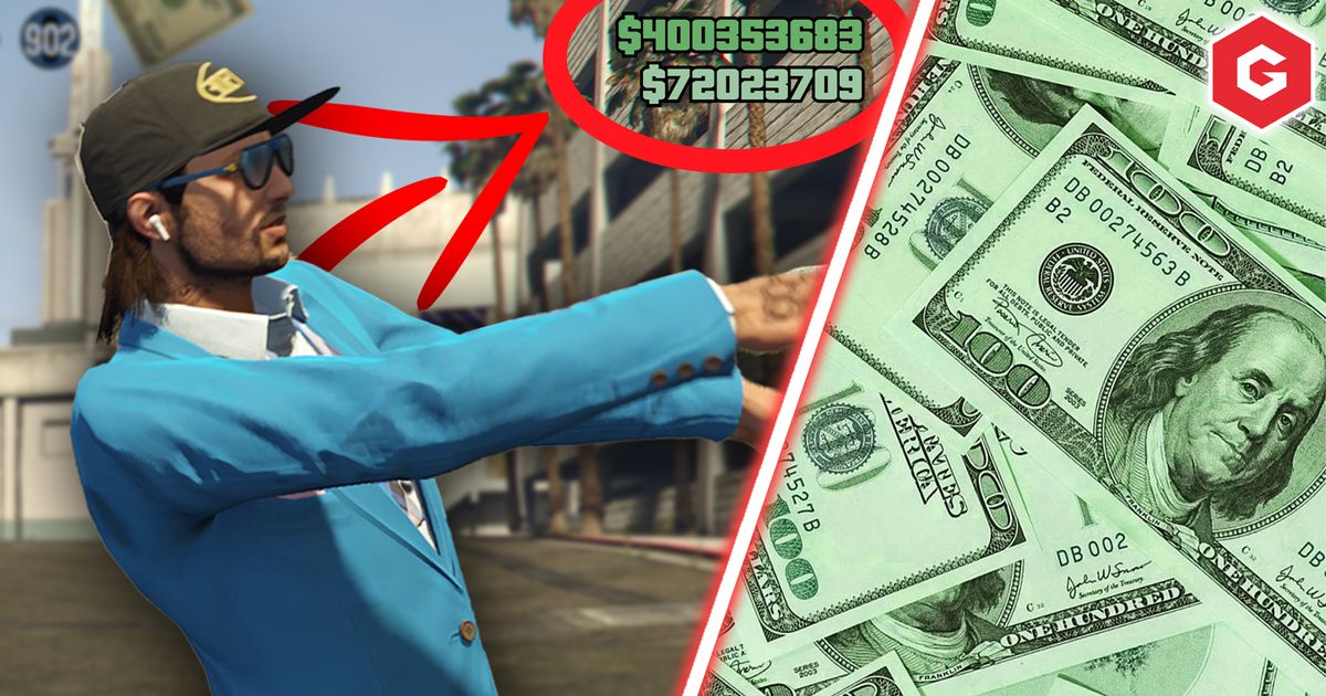 An image of the GTA Online player with overflowing pockets.