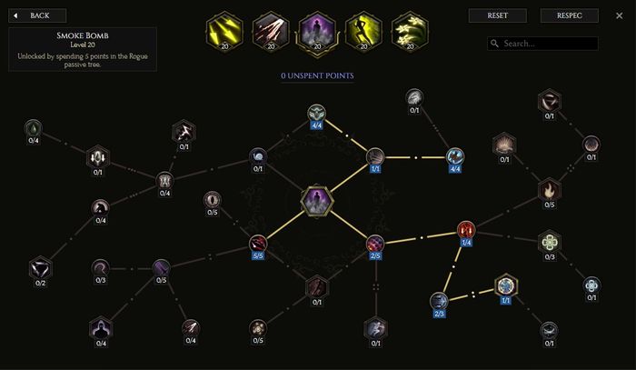 talent tree for smoke bomb for bow mage in last epoch