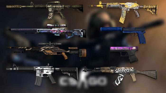 Several CS: GO weapons.