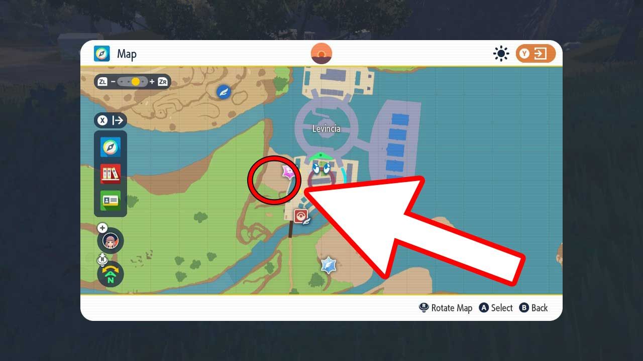 A Rotom location in Pokemon Scarlet and Violet.