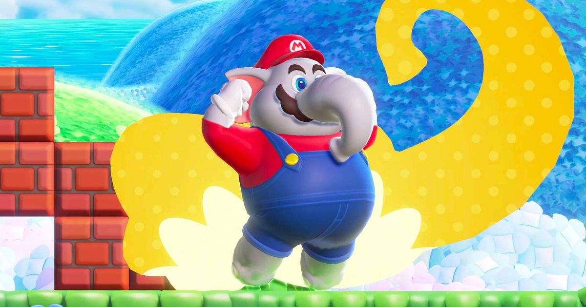 Elephant Mario in Super Mario Bros. Wonder.