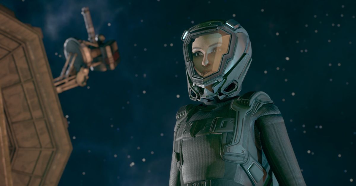 The player character exploring space in Telltale's The Expanse