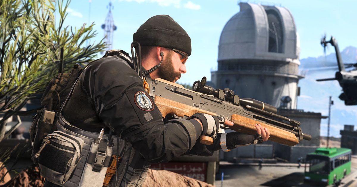 Screenshot of Modern Warfare 2 Captain Price holding Carrack 300 sniper rifle