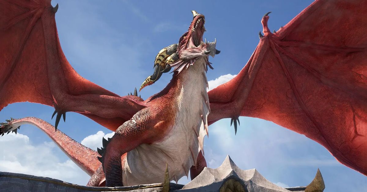 picture of Alexstrasza in Dragon form in WoW Dragonflight