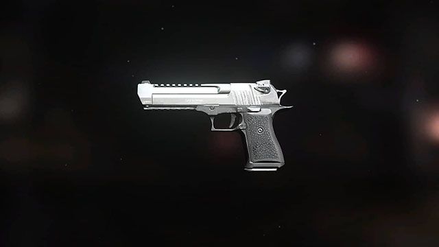 Screenshot showing GS Magna pistol from Modern Warfare 2 on a black, speckled background