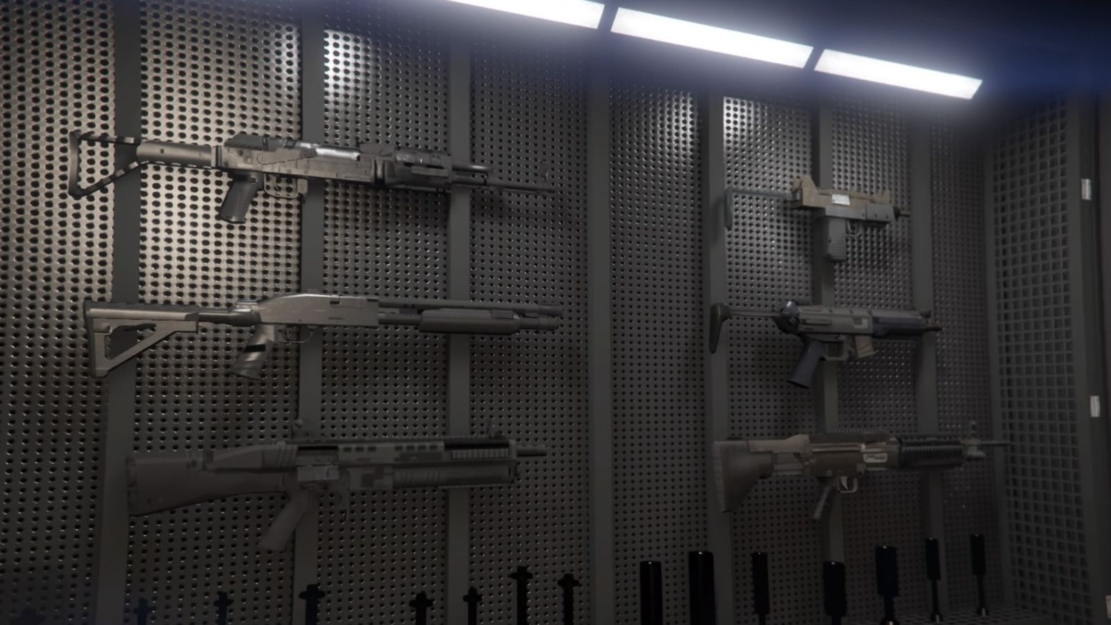GTA Online The Contract Agency Armory Heavy Weapon and Rifle Wall