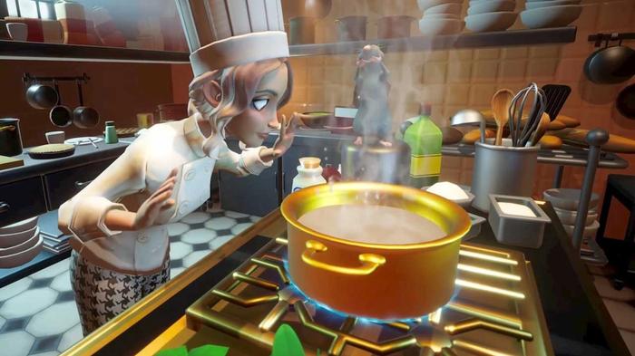 Cooking a Disney Dreamlight Valley recipe.