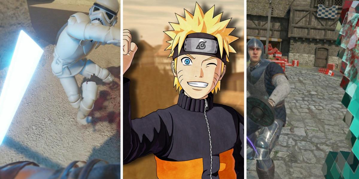 A stormtrooper, Naruto and a medieval villager all together, for perhaps the first time in history.