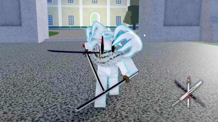 The player with True Triple Katana in Blox Fruits.