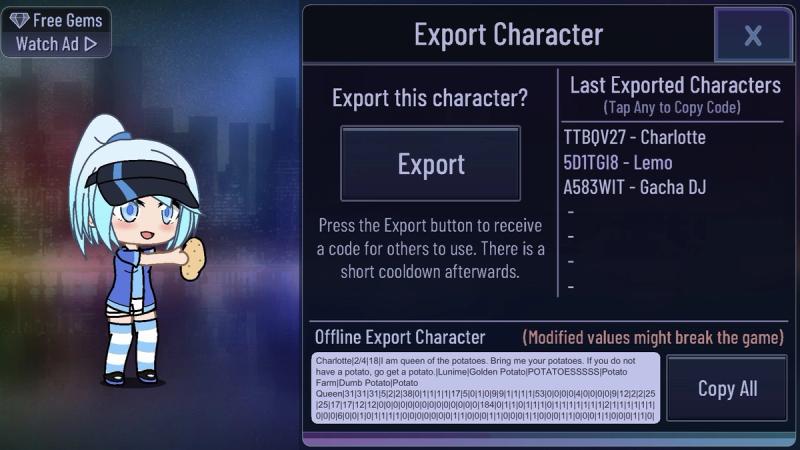 Gacha Club Code - How To Import Character Designs