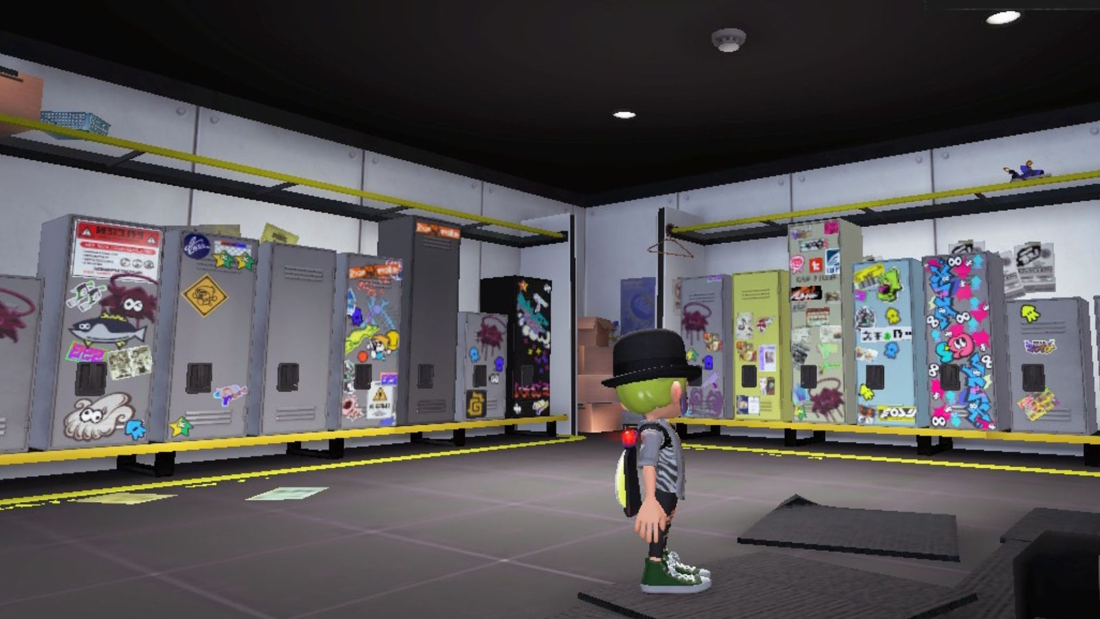 Some locker colours and sizes in Splatoon 3