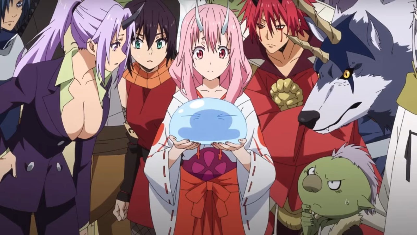 A selection of characters from Slime Isekai Memories.