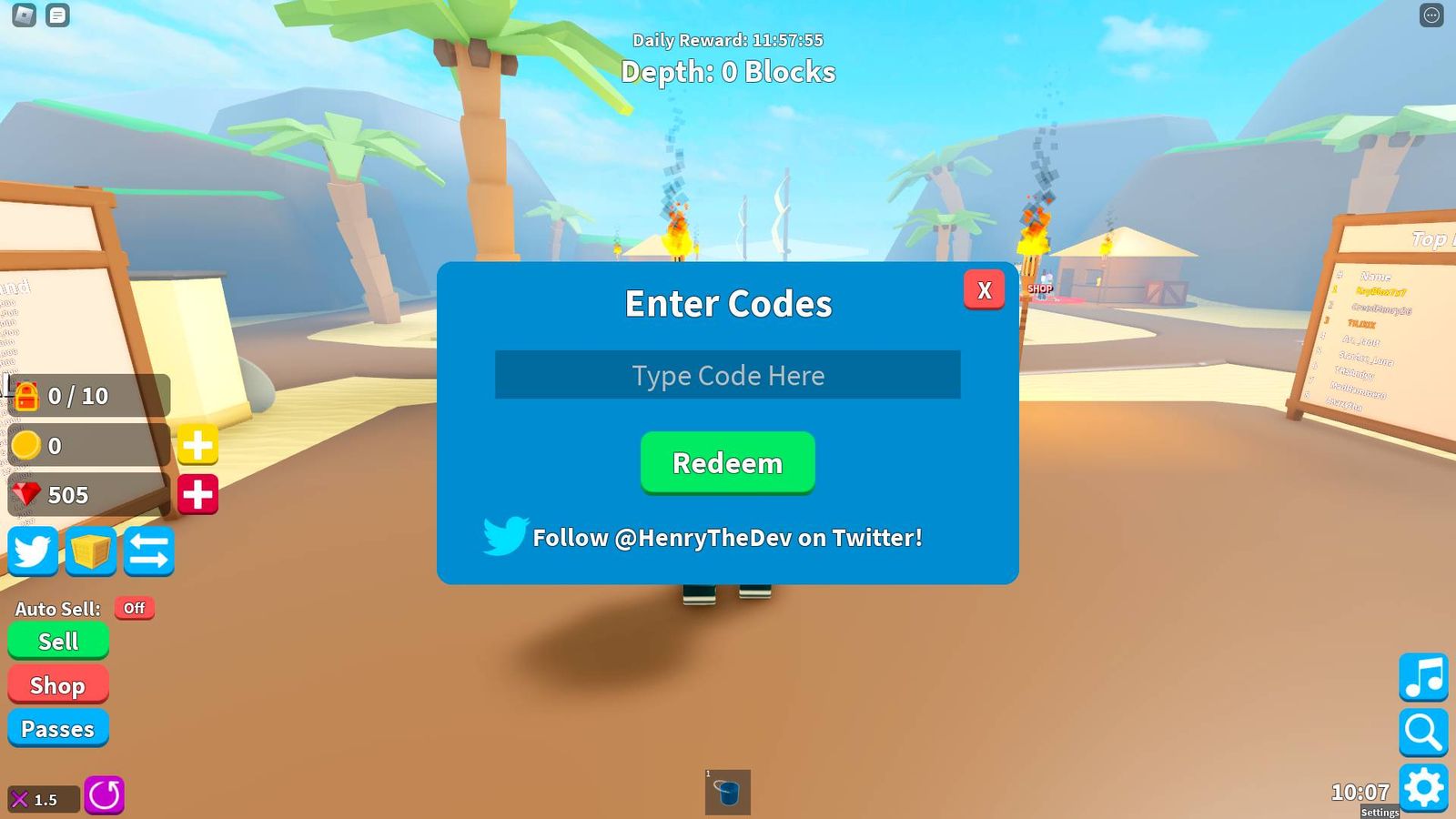 Treasure Hunt Simulator codes (March 2024) free rubies and coins