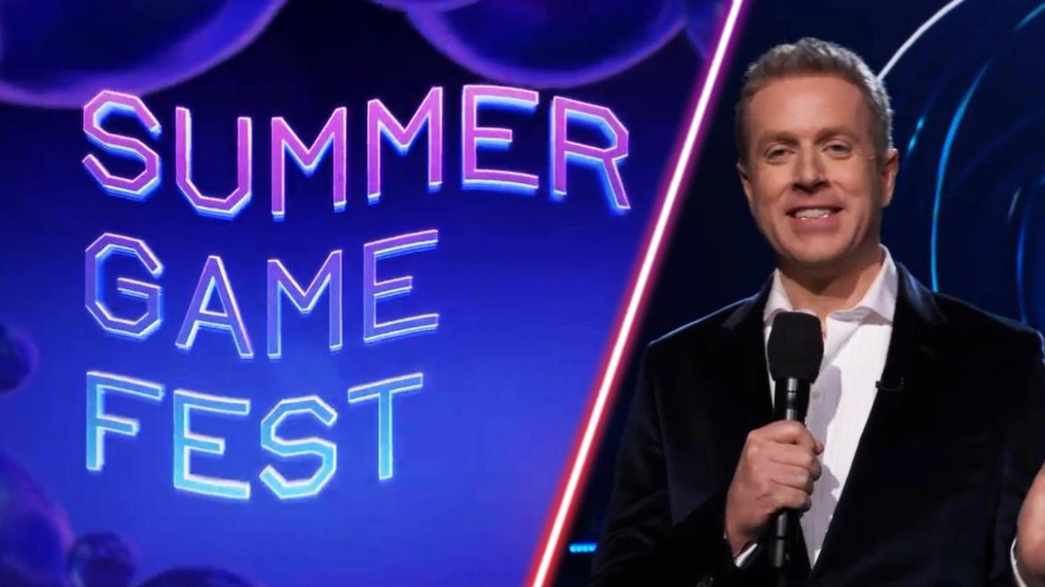 Geoff Keighley beside the Summer Game Fest logo.