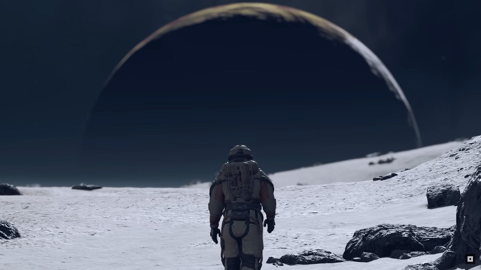 Character standing on Planet in Starfield