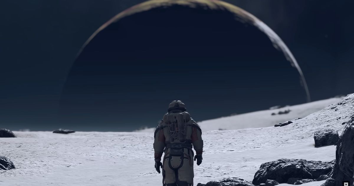 Character standing on Planet in Starfield