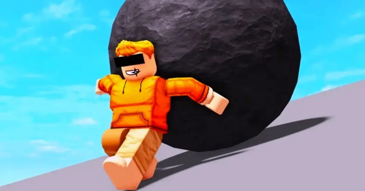 Sisyphus Simulator character pushing rock up a hill