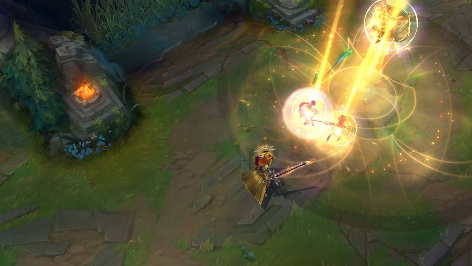 Milio performing Breath of Life in League of Legends.