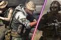 Modern Warfare 2 gunfight players and Ghost holding gun