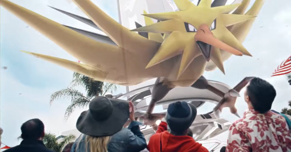 Zapdos screeching at people playing Pokemon GO.