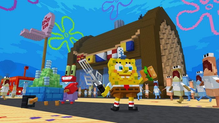 The Spongebob Squarepants DLC pack for Minecraft