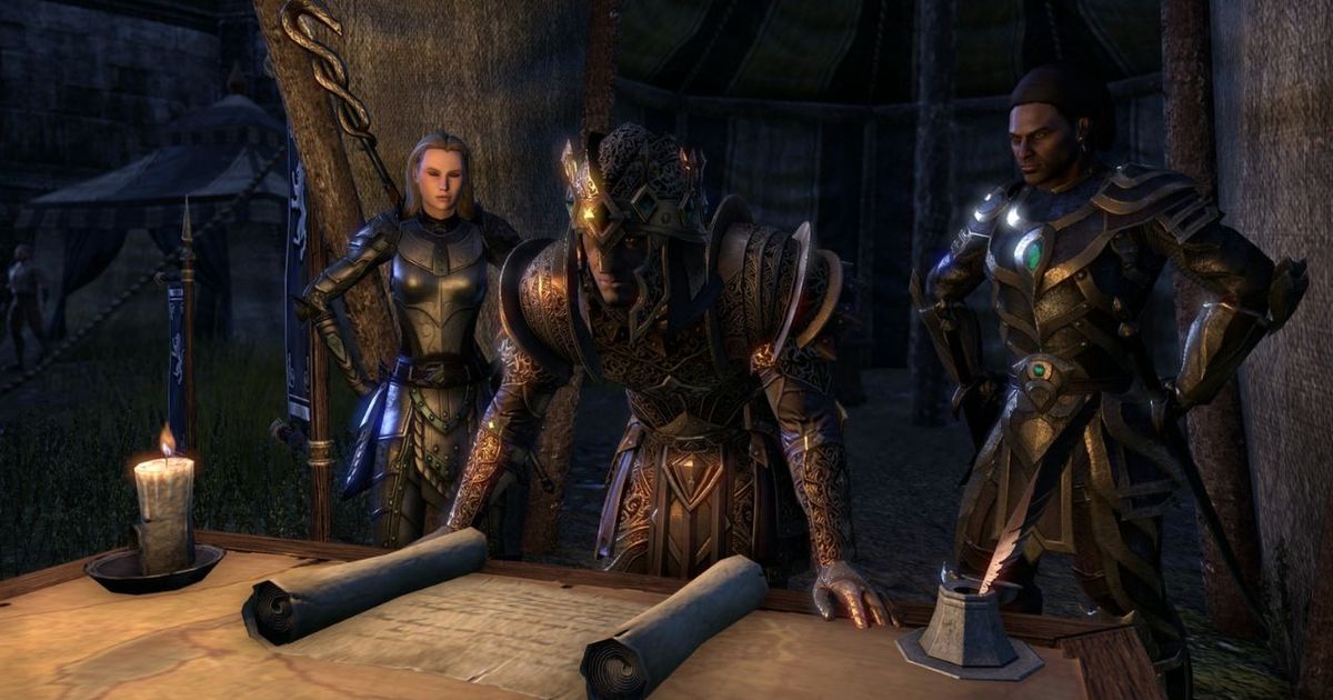 Three characters in Elder Scrolls Online.