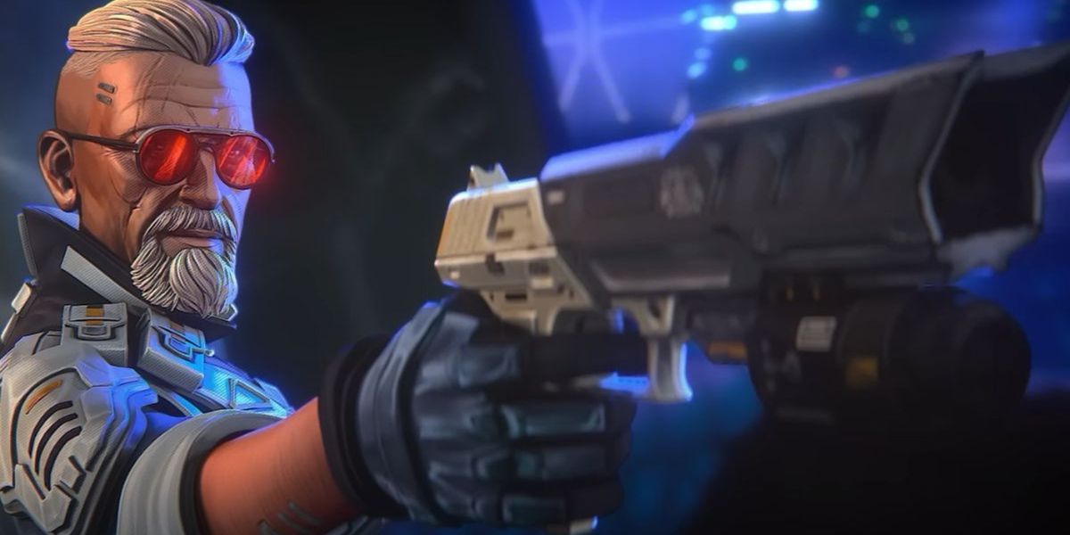Screenshot of Apex Legends Ballistic holding gun that fires homing bullet