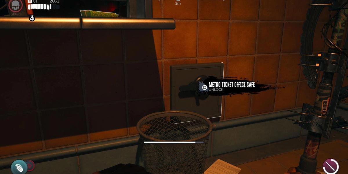 A screenshot of the Metro Ticket Office Safe in Dead Island 2.