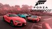 Forza Motorsport vehicles with a red filter