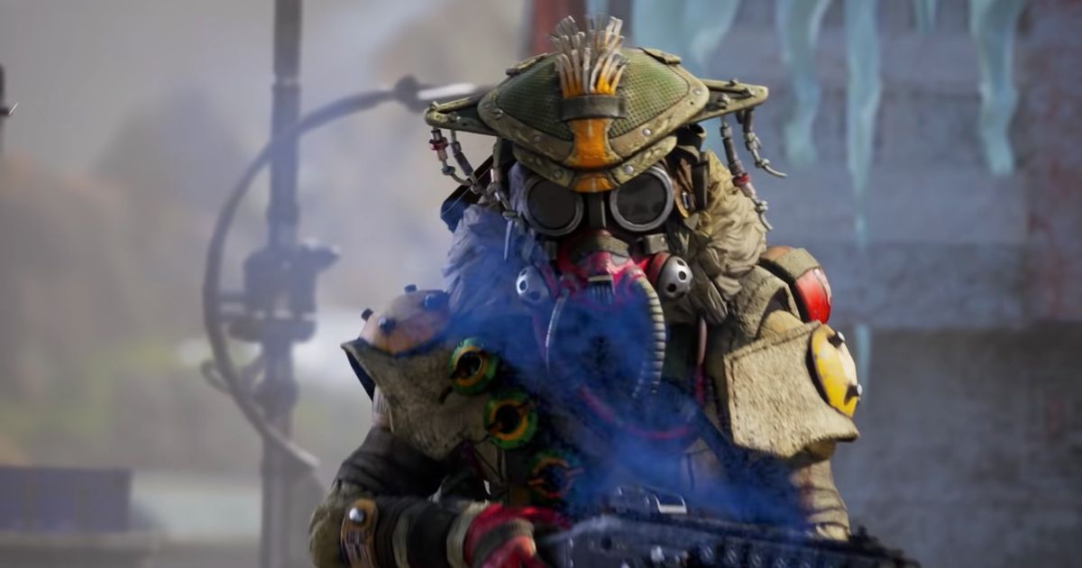 Image of a gun-wielding character in Apex Legends Mobile.