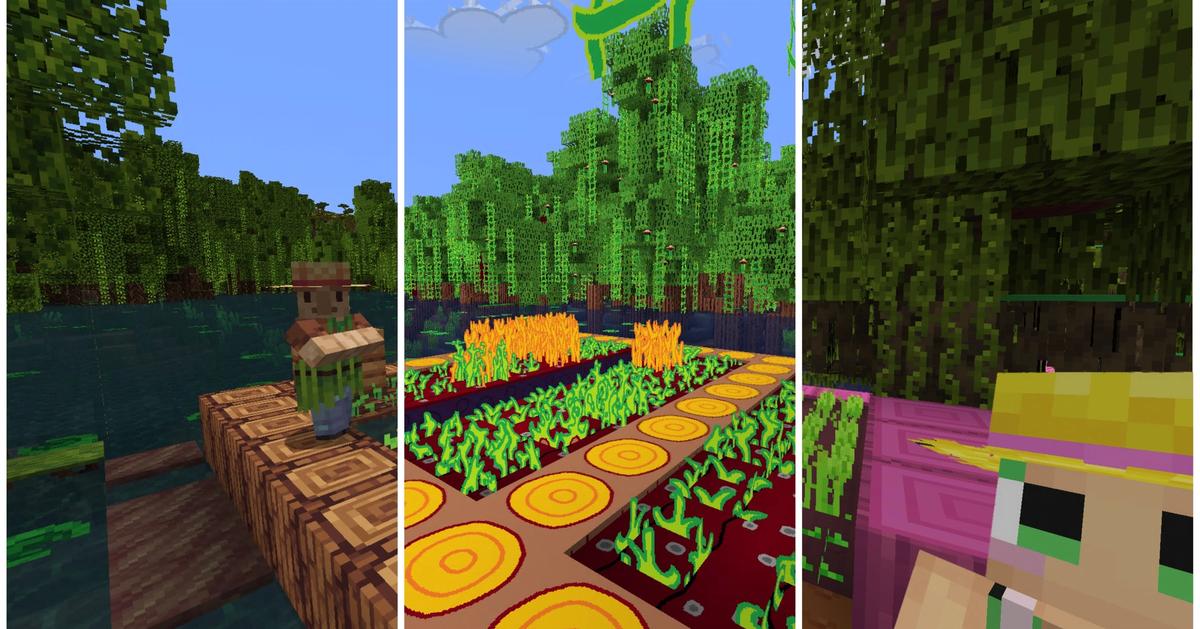 image of a texture pack being used in different ways in Minecraft