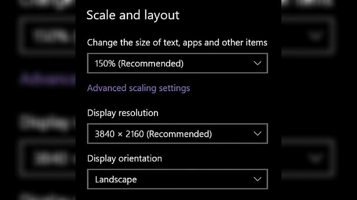 Image of scale and layout display settings in black and white.