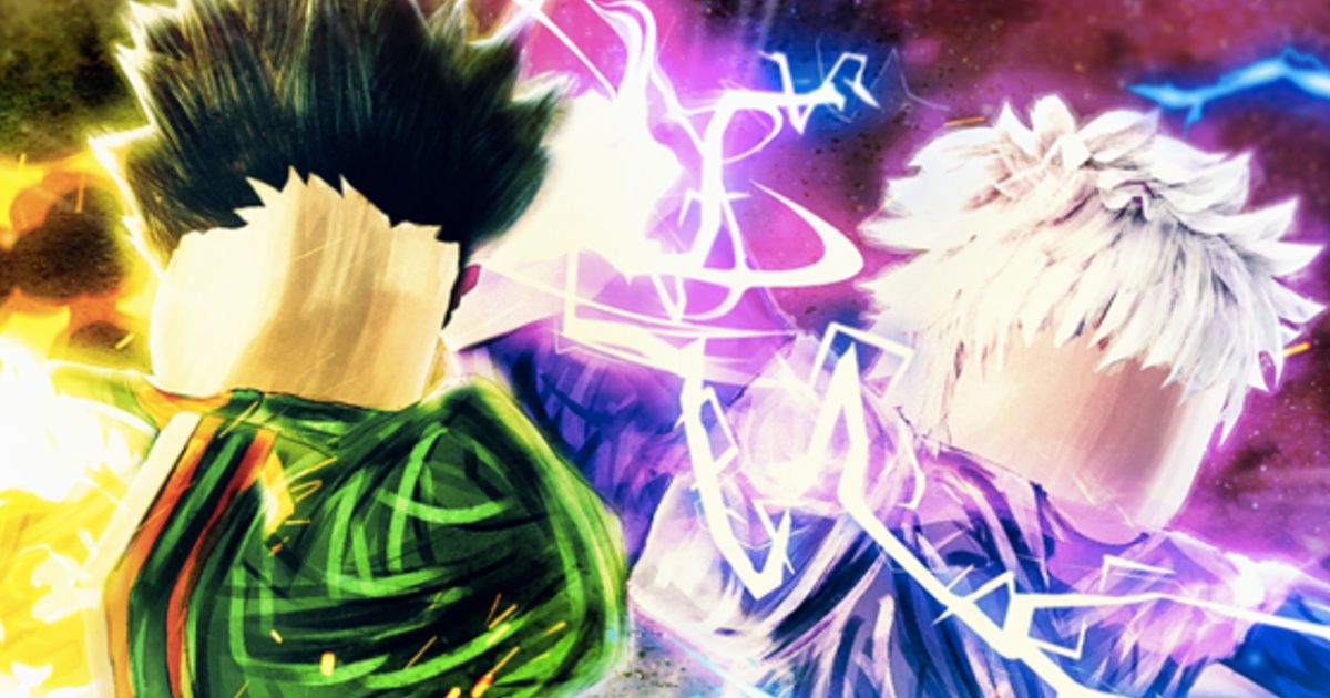 Image of two superpowered Roblox characters in Nen Fighting Simulator.
