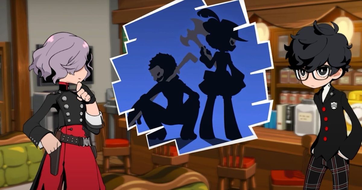 Ryuji and Haru silhouettes in Persona 5 Tactica