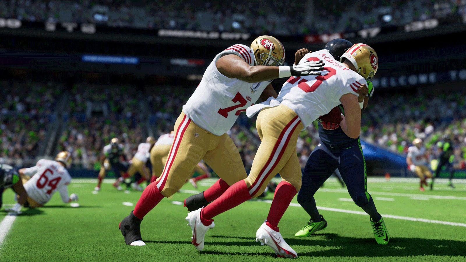 Some players in Madden 24.