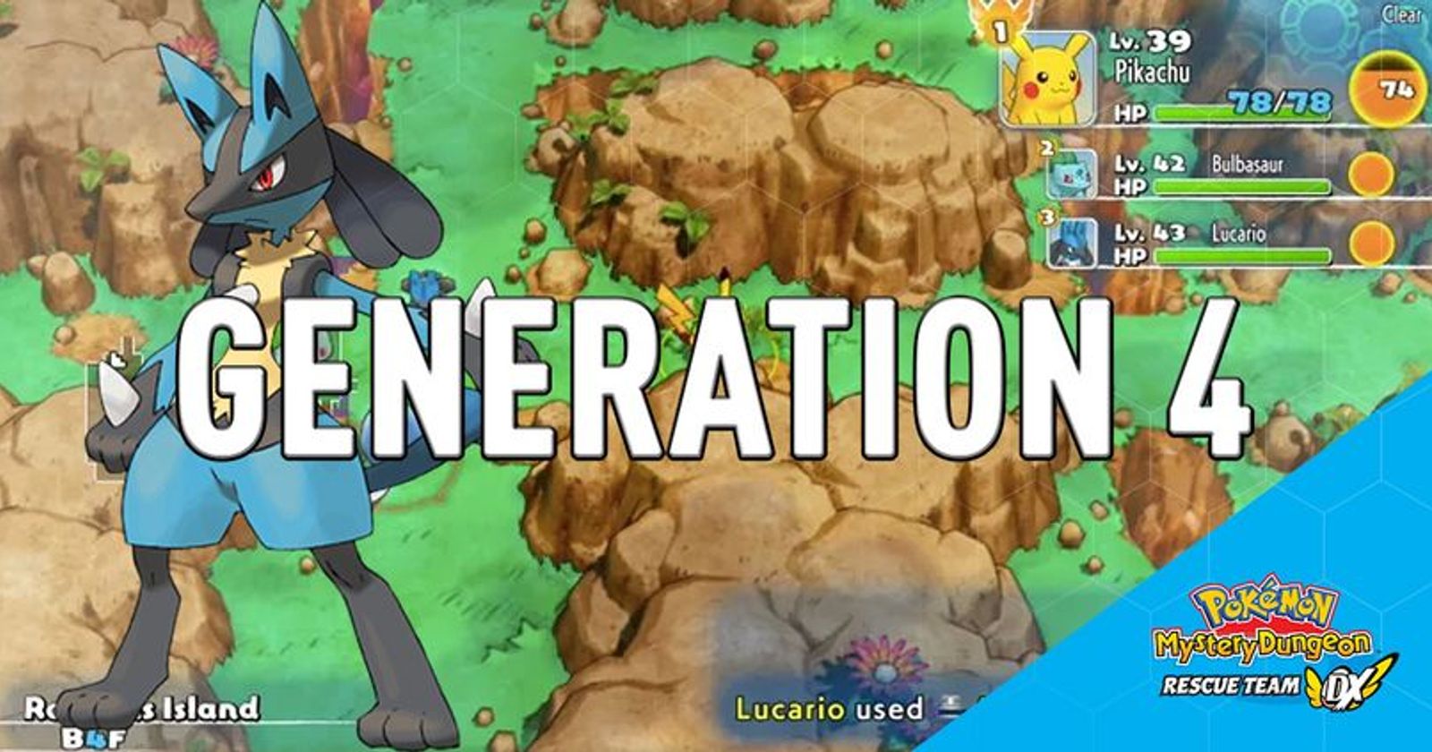 Pokemon Mystery Dungeon DX: Generation 4 And All New Pokemon