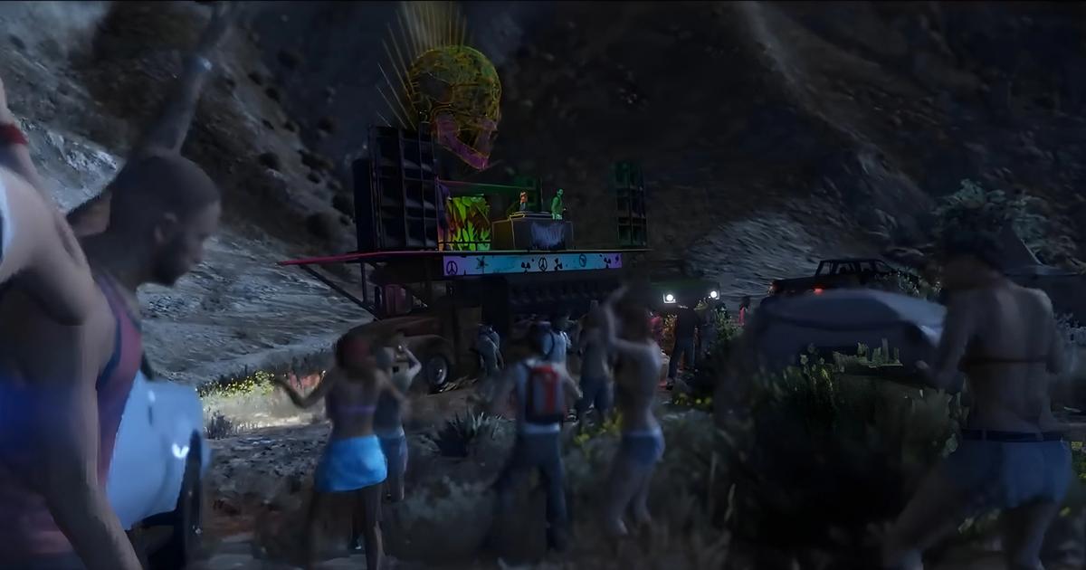 A screenshot of a party in GTA Online.
