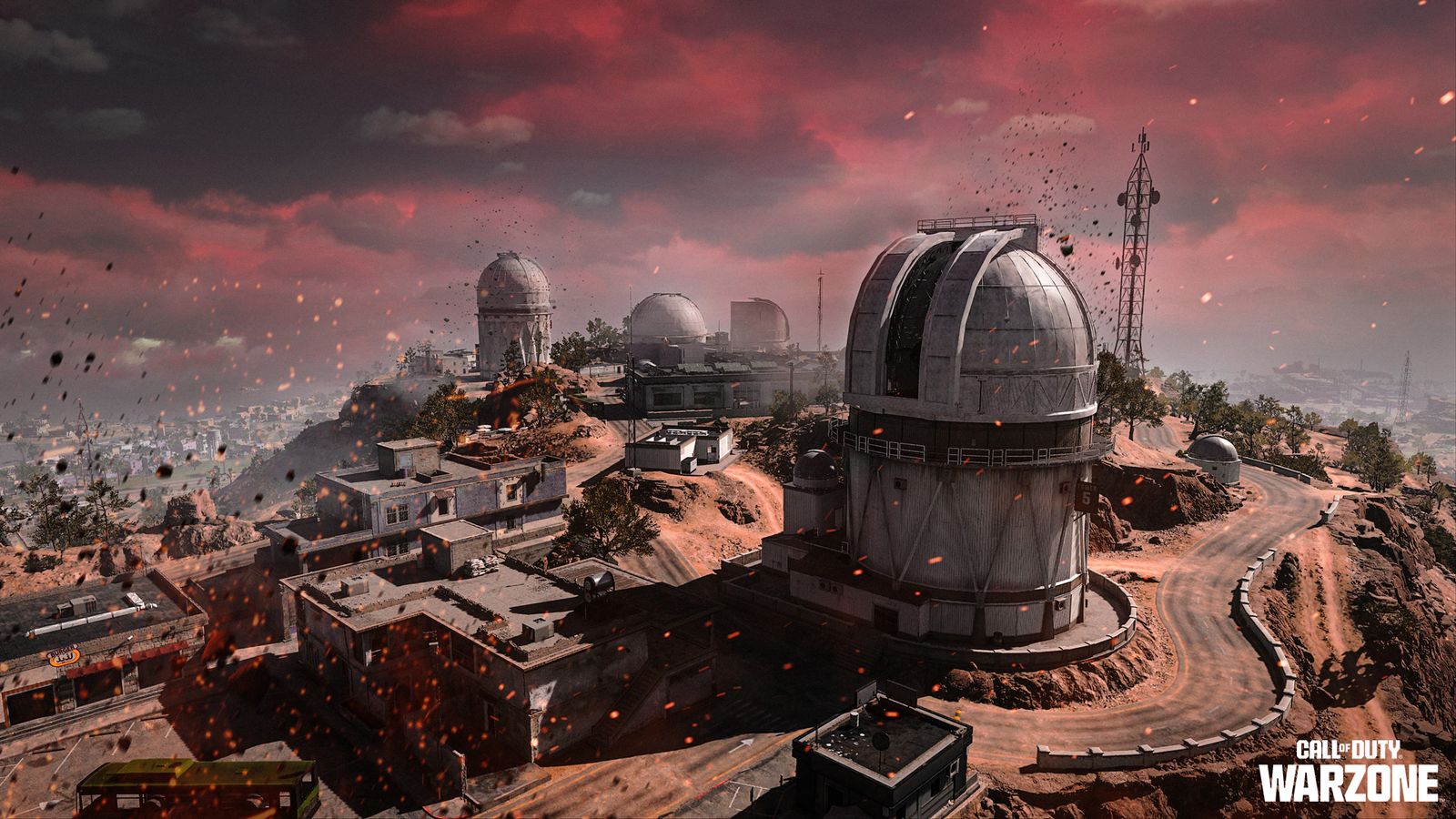 Modern Warfare 3 event in Warzone with red skies above Zaya Observatory
