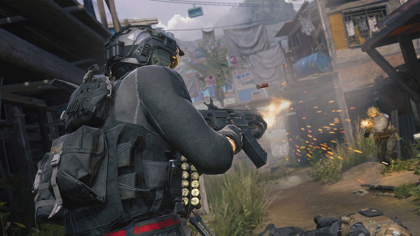 Modern Warfare 3 player firing gun at opponent