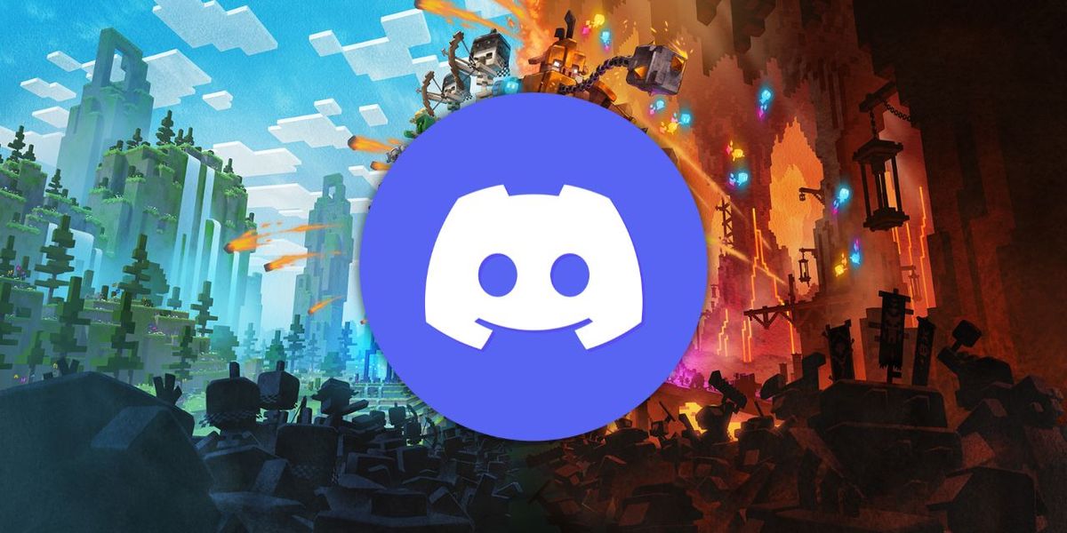 Minecraft Legends game and Discord logo