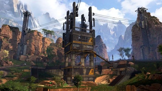 Screenshot of Apex Legends The Cage POI on the King's Canyon map