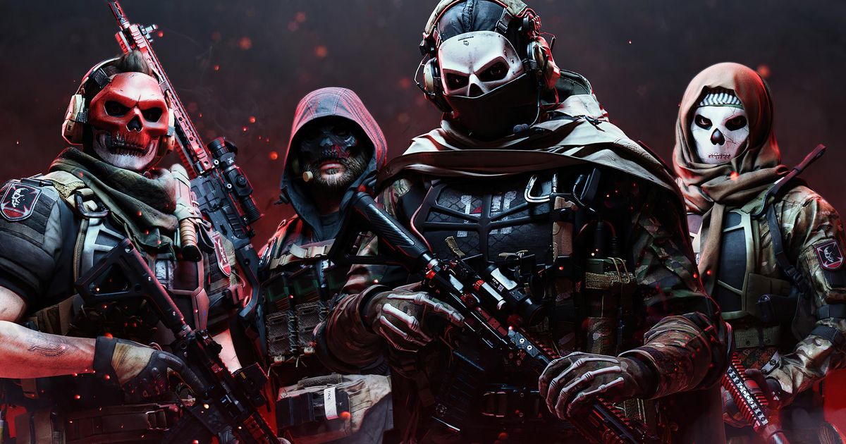 Screenshot of Modern Warfare 3 skins on a dark red and black background