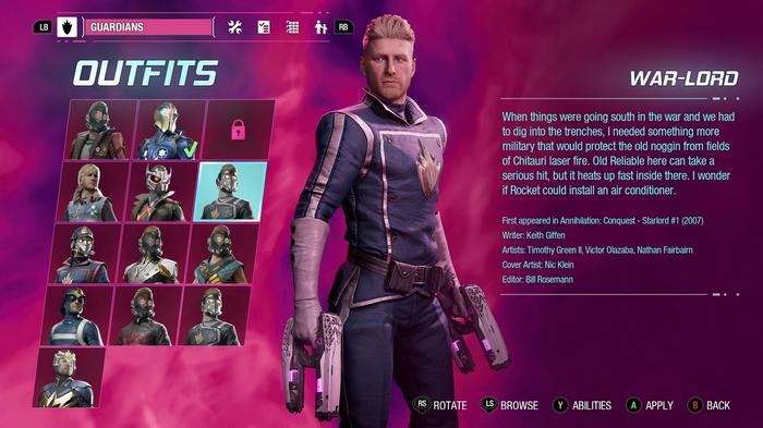 Guardians of the Galaxy War-Lord Outfit