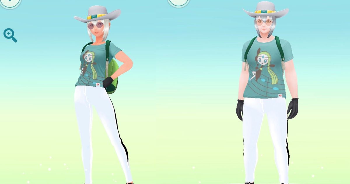 pokemon go avatar update before and after side by side comparison