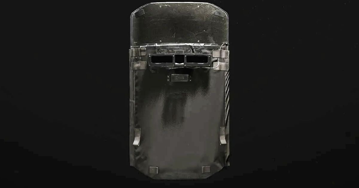 Modern Warfare 3 - inspected Riot Shield weapon with black background
