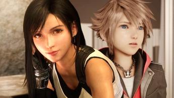Final Fantasy’s Tifa next to Kingdom Hearts 4 Sora