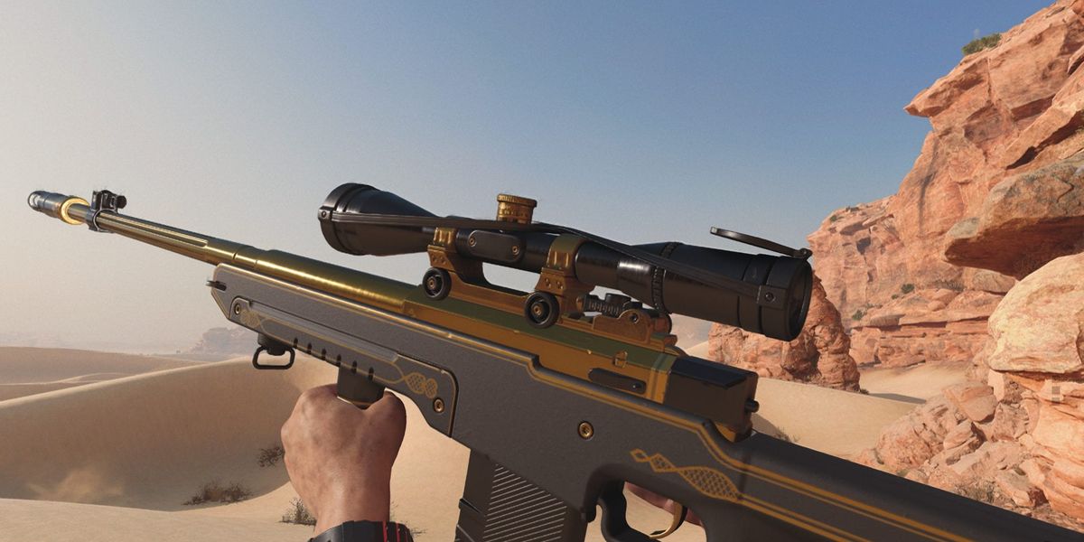 Image showing golden sniper rifle from Call of Duty Warzone