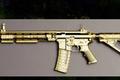 Modern Warfare 3 assault rifle with gold camouflage