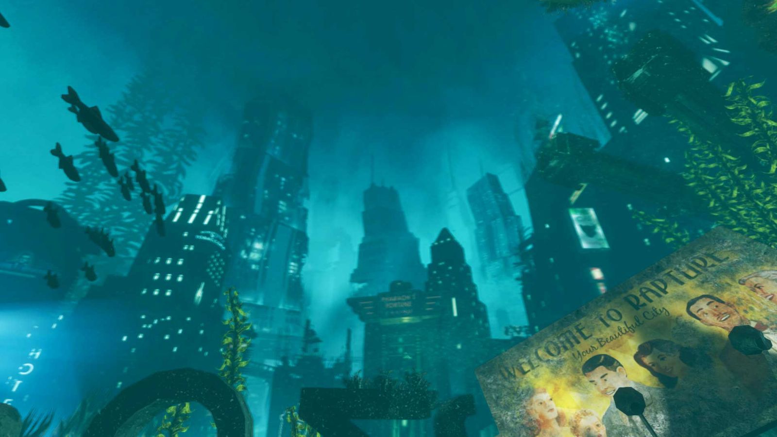 An image of Rapture from Bioshock, in at number 3 in the Top 10 worst video game cities to live in.