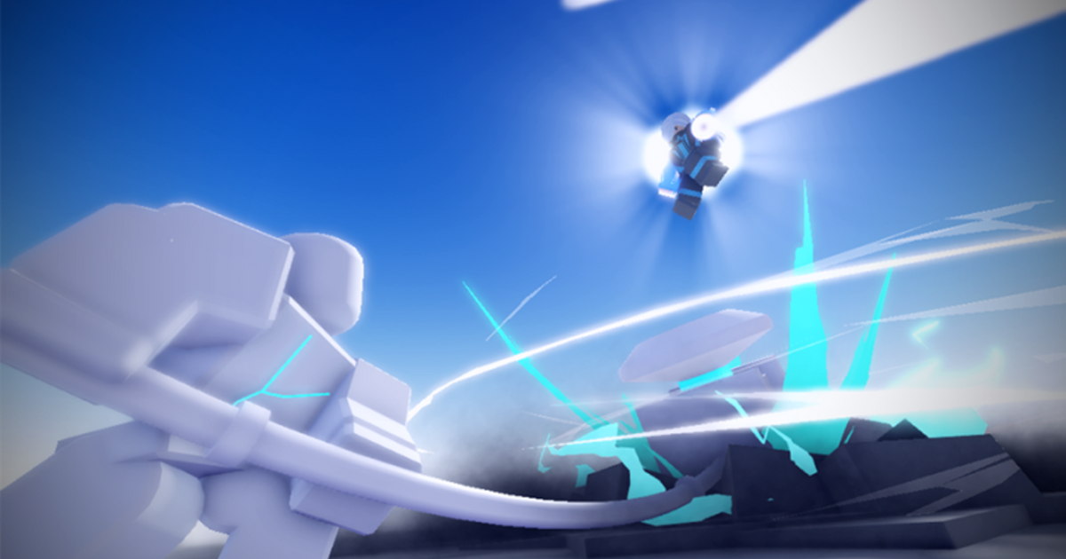Screenshot from Encounters, showing two Roblox characters wielding swords, about to battle